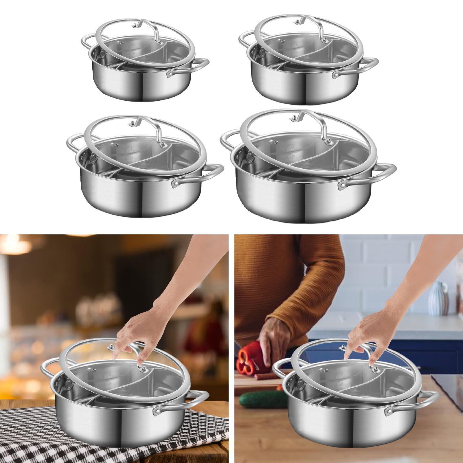 Home Cooking Gas - Hot Pot mit Trennwand, Gas-Schmortopf, Kochtopf