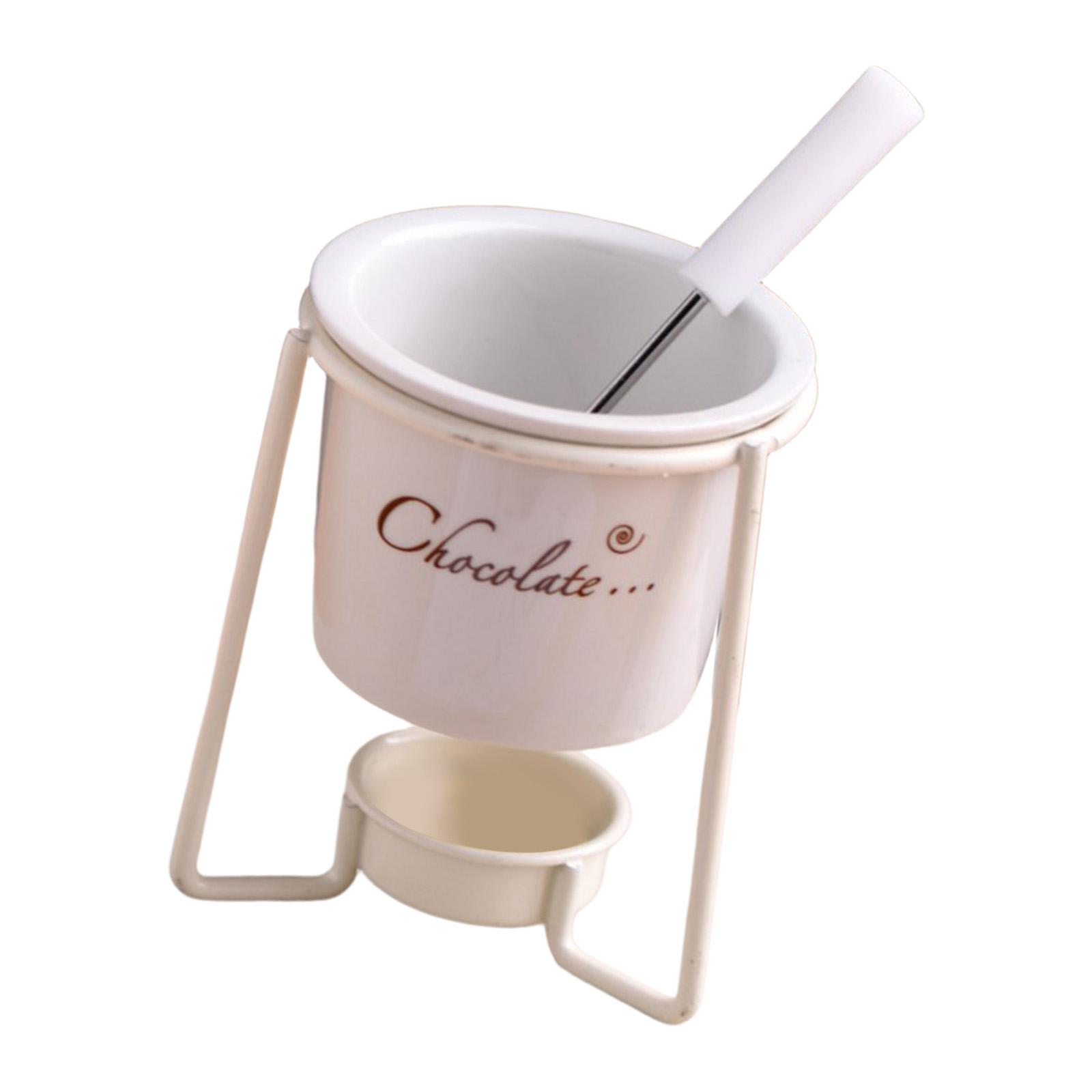 Home Cooking Heater - Teelicht-Porzellan-Schmelztopf-Fondue-Set Schokoladen-Bonbon-Dessert-Heizgerät für Restaurant und Heimküche