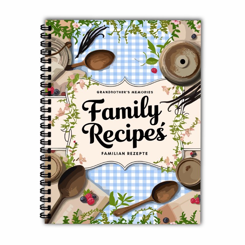 A5 Rezeptbuch, blaues Raster,  – Home Cooking Cookbook Bewertung und Preis